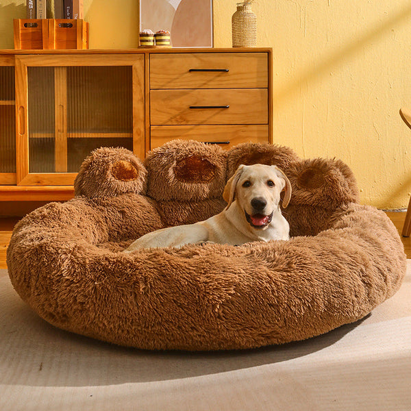 Paw Shape Pet Plush Warm Bed